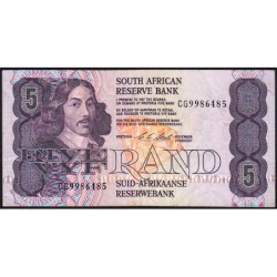 Afrique du Sud - Pick 119e - 5 rand - Série CG - 1990 - Etat : TB