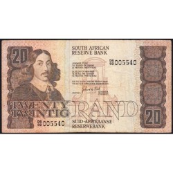 Afrique du Sud - Pick 121c - 20 rand - Série D6/92 - 1982 - Etat : TB