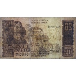 Afrique du Sud - Pick 121c - 20 rand - Série D6/92 - 1982 - Etat : TB