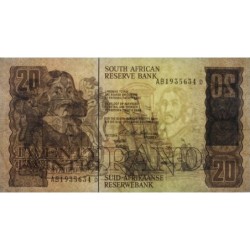 Afrique du Sud - Pick 121e - 20 rand - Série AB D - 1990 - Etat : TB+