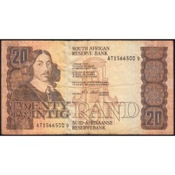 Afrique du Sud - Pick 121e - 20 rand - Série AT D - 1990 - Etat : TB-