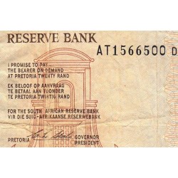 Afrique du Sud - Pick 121e - 20 rand - Série AT D - 1990 - Etat : TB-