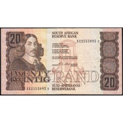 Afrique du Sud - Pick 121er - 20 rand - Série XX D  (remplacement) - 1990 - Etat : TTB-