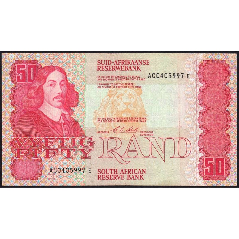 Afrique du Sud - Pick 122b - 50 rand - Série AC E - 1990 - Etat : TTB-