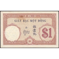 Indochine Française - Pick 48a - 1 piastre - Série U.2274 - 1921 - Etat : TTB