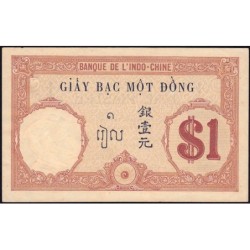 Indochine Française - Pick 48b - 1 piastre - Série W.3120 (remplacement) - 1927 - Etat : SPL