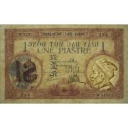 Indochine Française - Pick 48b - 1 piastre - Série W.3120 (remplacement) - 1927 - Etat : SPL
