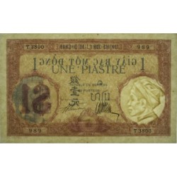 Indochine Française - Pick 48b - 1 piastre - Série T.3800 - 1927 - Etat : SUP