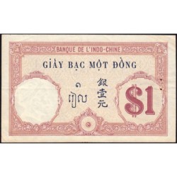 Indochine Française - Pick 48b - 1 piastre - Série N.4228 - 1927 - Etat : TTB+