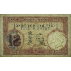 Indochine Française - Pick 48b - 1 piastre - Série N.4228 - 1927 - Etat : TTB+