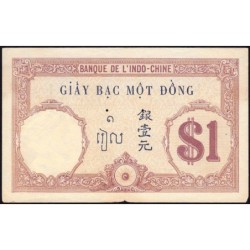 Indochine Française - Pick 48b - 1 piastre - Série J.4783 - 1927 - Etat : TTB