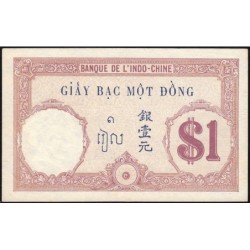 Indochine Française - Pick 48b - 1 piastre - Série M.4826 - 1927 - Etat : SPL