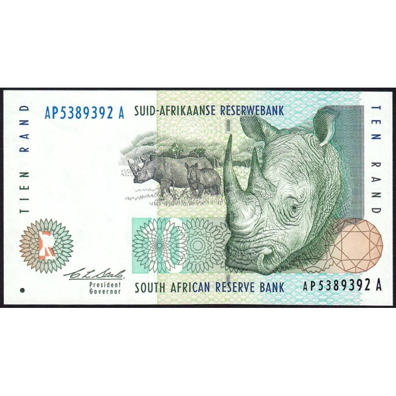 Afrique du Sud - Pick 123a - 10 rand - Série AP A - 1993 - Etat : NEUF
