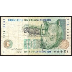 Afrique du Sud - Pick 123a - 10 rand - Série HN A - 1993 - Etat : B+