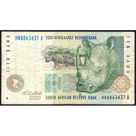 Afrique du Sud - Pick 123a - 10 rand - Série HN A - 1993 - Etat : B+