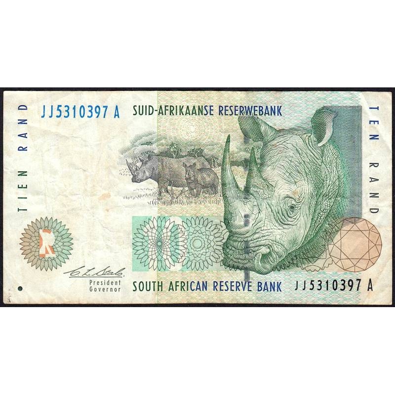 Afrique du Sud - Pick 123a - 10 rand - Série JJ A - 1993 - Etat : TB