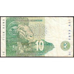 Afrique du Sud - Pick 123a - 10 rand - Série JJ A - 1993 - Etat : TB