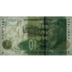 Afrique du Sud - Pick 123b - 10 rand - Série FJ A - 1999 - Etat : pr.NEUF