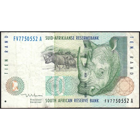 Afrique du Sud - Pick 123b - 10 rand - Série FV A - 1999 - Etat : TB-