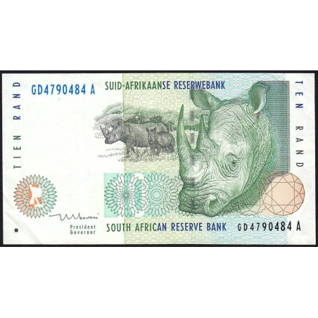 Afrique du Sud - Pick 123b - 10 rand - Série GD A - 1999 - Etat : TTB