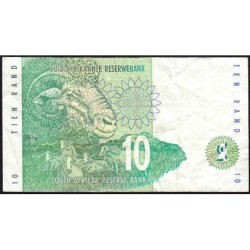 Afrique du Sud - Pick 123b - 10 rand - Série GG A - 1999 - Etat : B+