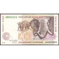 Afrique du Sud - Pick 124a - 20 rand - Série AM B - 1993 - Etat : TTB+