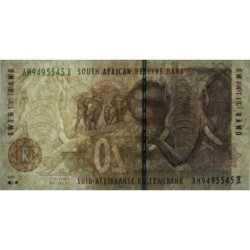 Afrique du Sud - Pick 124a - 20 rand - Série AM B - 1993 - Etat : TTB+
