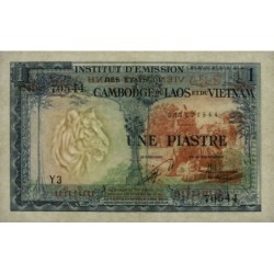 Indochine Française - Vietnam - Pick 105 - 1 piastre - Série Y3 - 1954 - Etat : SUP