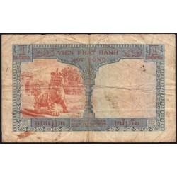 Indochine Française - Vietnam - Pick 105 - 1 piastre - Série P4 - 1954 - Etat : B