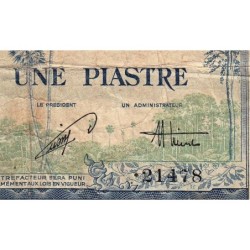 Indochine Française - Vietnam - Pick 105 - 1 piastre - Série P4 - 1954 - Etat : B