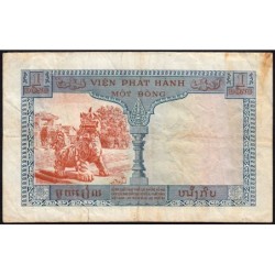 Indochine Française - Vietnam - Pick 105 - 1 piastre - Série V4 - 1954 - Etat : TB-