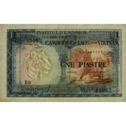 Indochine Française - Vietnam - Pick 105 - 1 piastre - Série B9 - 1954 - Etat : TTB