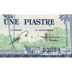 Indochine Française - Vietnam - Pick 105 - 1 piastre - Série O14 - 1954 - Etat : TTB+