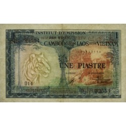 Indochine Française - Vietnam - Pick 105 - 1 piastre - Série O14 - 1954 - Etat : TTB+