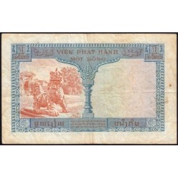 Indochine Française - Vietnam - Pick 105 - 1 piastre - Série X14 - 1954 - Etat : B+