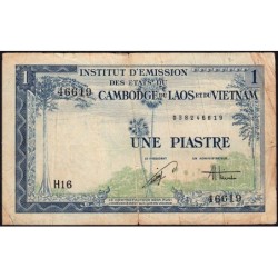Indochine Française - Vietnam - Pick 105 - 1 piastre - Série H16 - 1954 - Etat : TB-