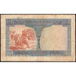 Indochine Française - Vietnam - Pick 105 - 1 piastre - Série S16 - 1954 - Etat : B+