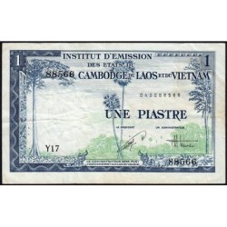 Indochine Française - Vietnam - Pick 105 - 1 piastre - Série Y17 - 1954 - Etat : TB