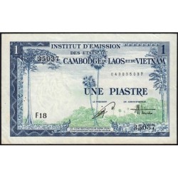 Indochine Française - Vietnam - Pick 105 - 1 piastre - Série F18 - 1954 - Etat : TTB+