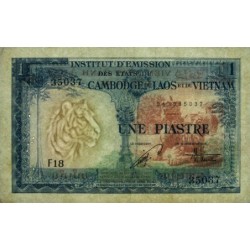 Indochine Française - Vietnam - Pick 105 - 1 piastre - Série F18 - 1954 - Etat : TTB+
