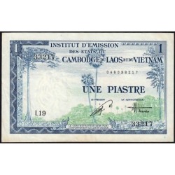 Indochine Française - Vietnam - Pick 105 - 1 piastre - Série L19 - 1954 - Etat : TTB+