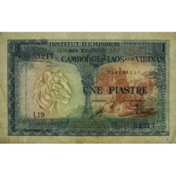 Indochine Française - Vietnam - Pick 105 - 1 piastre - Série L19 - 1954 - Etat : TTB+