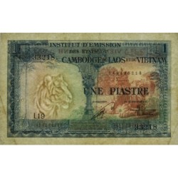 Indochine Française - Vietnam - Pick 105 - 1 piastre - Série L19 - 1954 - Etat : TTB+