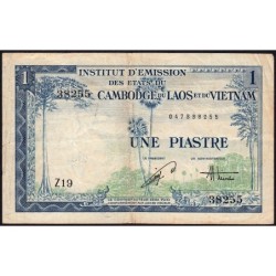 Indochine Française - Vietnam - Pick 105 - 1 piastre - Série Z19 - 1954 - Etat : TB