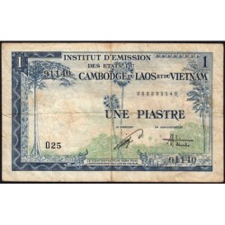 Indochine Française - Vietnam - Pick 105 - 1 piastre - Série D25 - 1954 - Etat : B