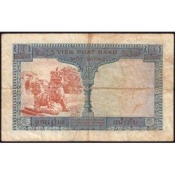 Indochine Française - Vietnam - Pick 105 - 1 piastre - Série D25 - 1954 - Etat : B