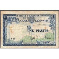 Indochine Française - Vietnam - Pick 105 - 1 piastre - Série G25 - 1954 - Etat : B