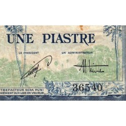 Indochine Française - Vietnam - Pick 105 - 1 piastre - Série G25 - 1954 - Etat : B