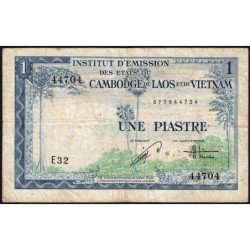 Indochine Française - Vietnam - Pick 105 - 1 piastre - Série E32 - 1954 - Etat : B+