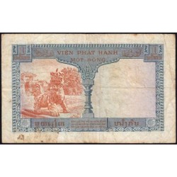 Indochine Française - Vietnam - Pick 105 - 1 piastre - Série E32 - 1954 - Etat : B+